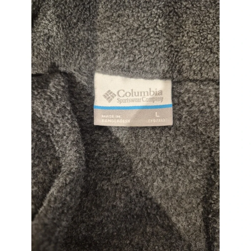 Columbia Fleece Jacket Gray  Zip Front Preowned Youth‎ Kids Child Large 14/16